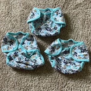 Set of 3 Thirsties Cloth Diaper Covers - Birds